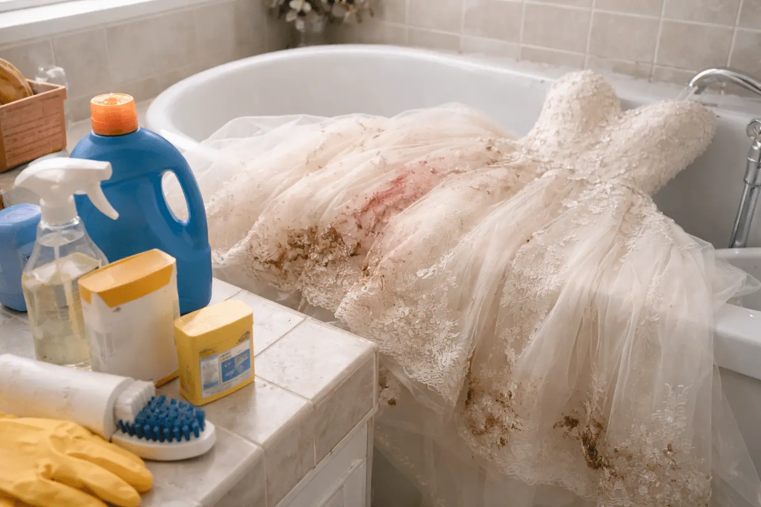 5 Reasons Not to Clean Your Wedding Dress Yourself 5 Reasons Not to Clean Your Wedding Dress Yourself
