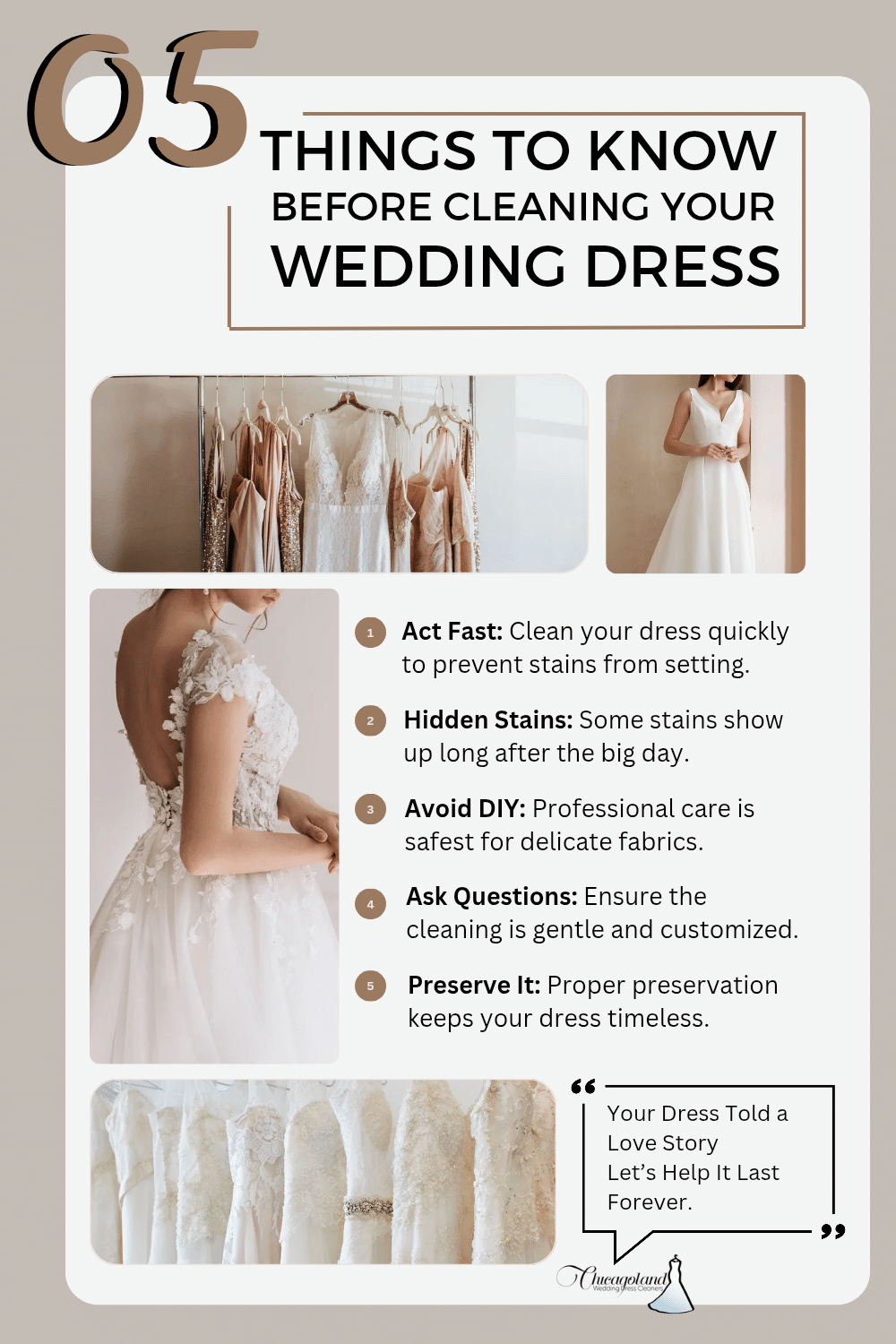 5 Things to Know Before Cleaning Your Wedding Dress 5 Things to Know Before Cleaning Your Wedding Dress<br />