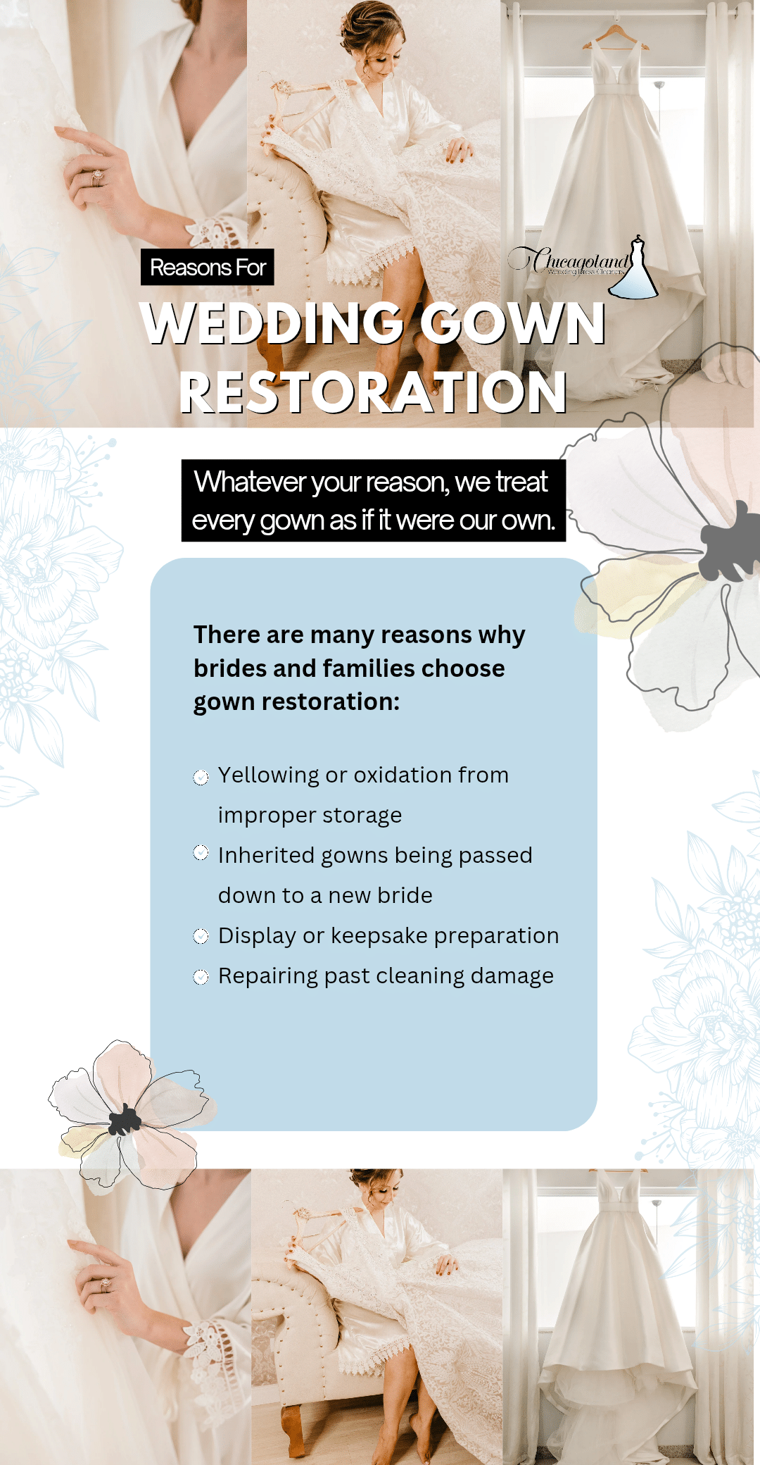 Reasons for Wedding Dress Restoration Reasons for Wedding Dress Restoration