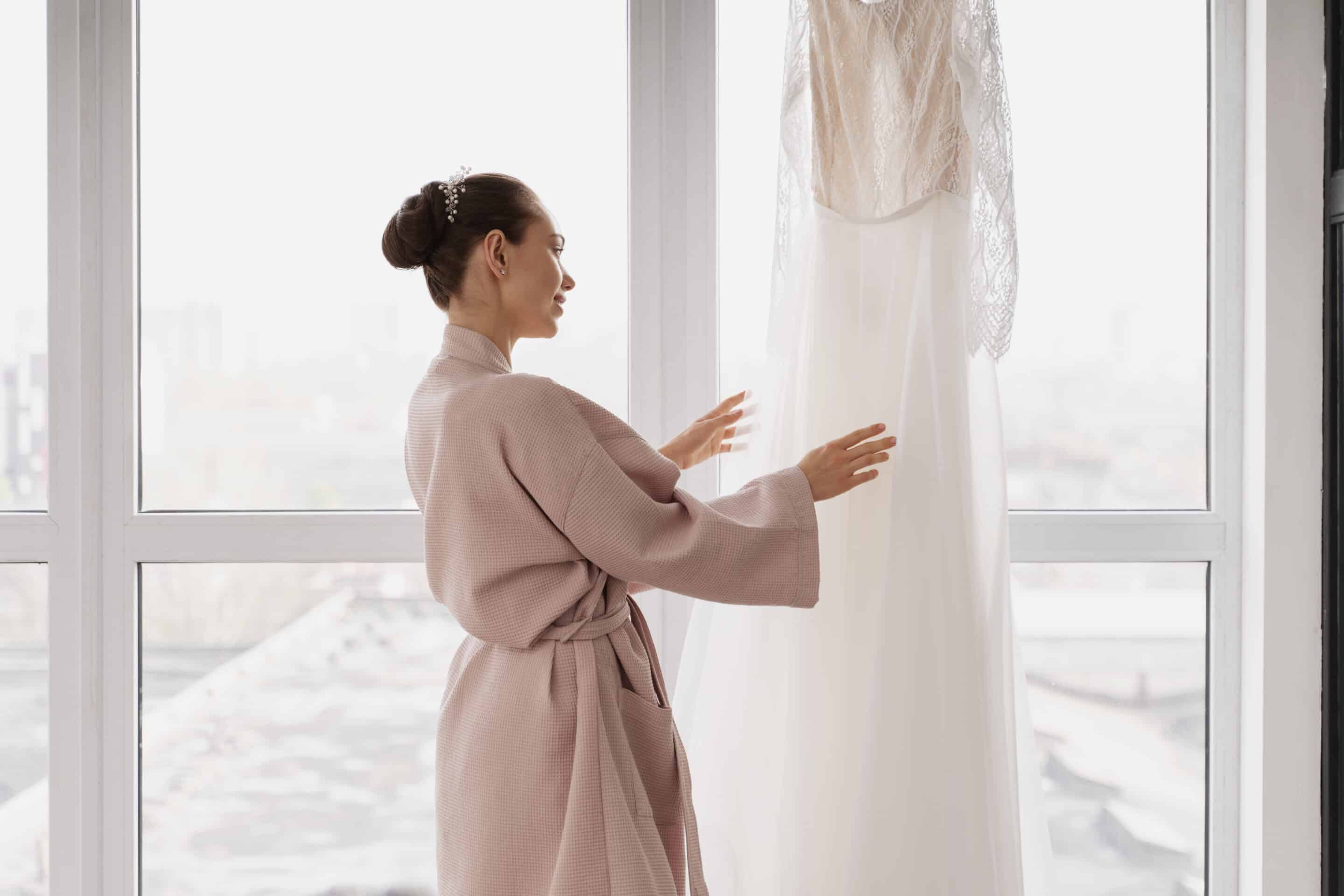 How to Get Creases Out of a Wedding Dress